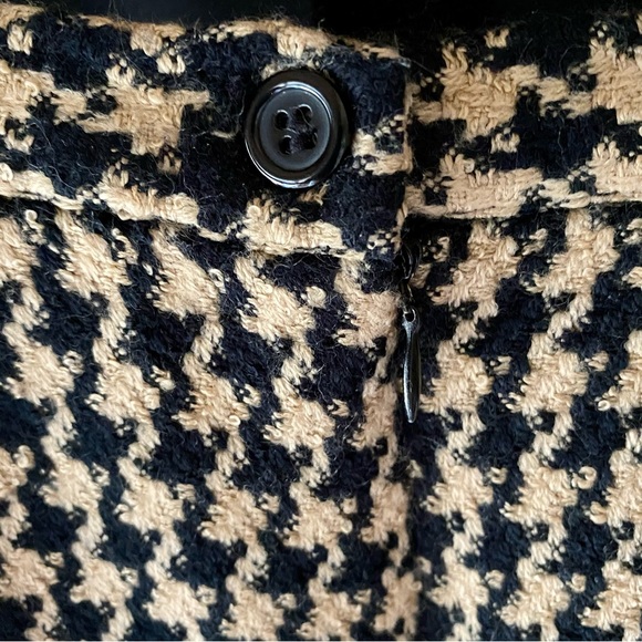 1990s 2 piece Wool Houndstooth Tweed Fully Lined Dress Suit Jacket Skirt perfect - Picture 7 of 10